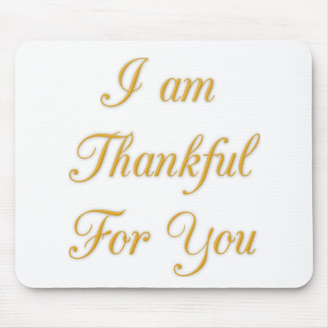Thank You Text Quote Art Print Design Mouse Mat (Front)