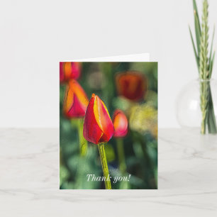Thank you! Textured Tulip Garden You Card