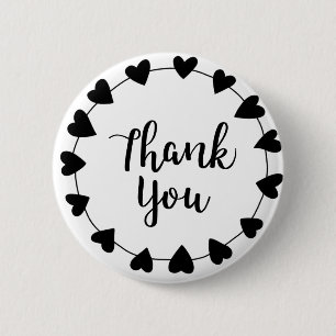 THANK YOU, Thank you card 6 Cm Round Badge