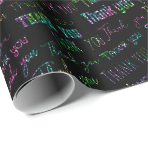 Thank you the greatest word _colorful_smaller wrapping paper