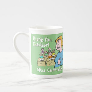 Thank You to a Female Teacher Bone China Mug