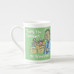 Thank You to a Male Teacher Bone China Mug