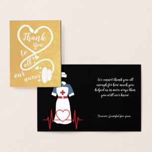 Thank You To All Nurses Making the World Better Foil Card