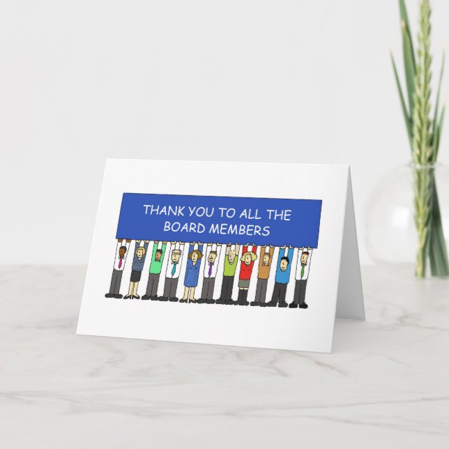 Thank You to All the Board Members. Card (Front)