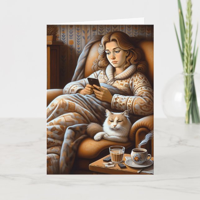 Thank you to an Online Friend | Chronically Ill Card (Front)