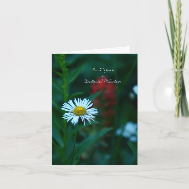 Thank You to Church Volunteer, Daisy Note Card (Front)