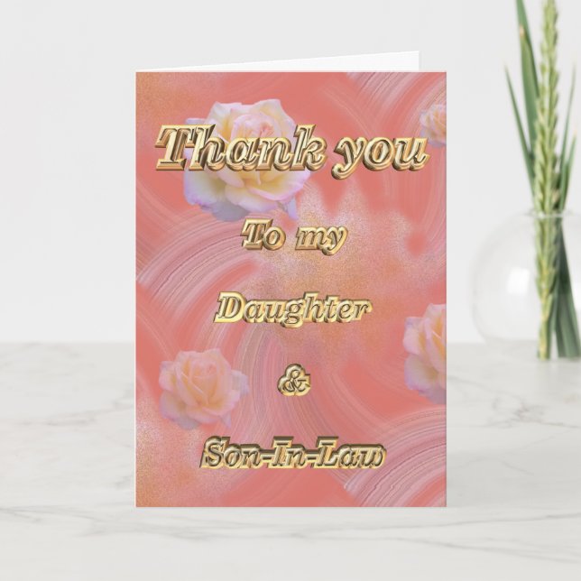 Thank You to daughter & Son-In-Law appreciation (Front)