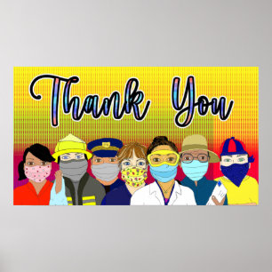 Thank You to Essential Workers Poster