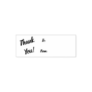 Thank You - To/From Tip Envelope Stamp