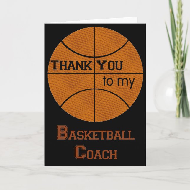 Thank You to my Basketball Coach (Front)