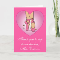 Thank you to my Dance Teacher: Name Customisable