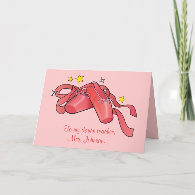 Thank you to my Dance Teacher: Red Ballet Shoes (Front)