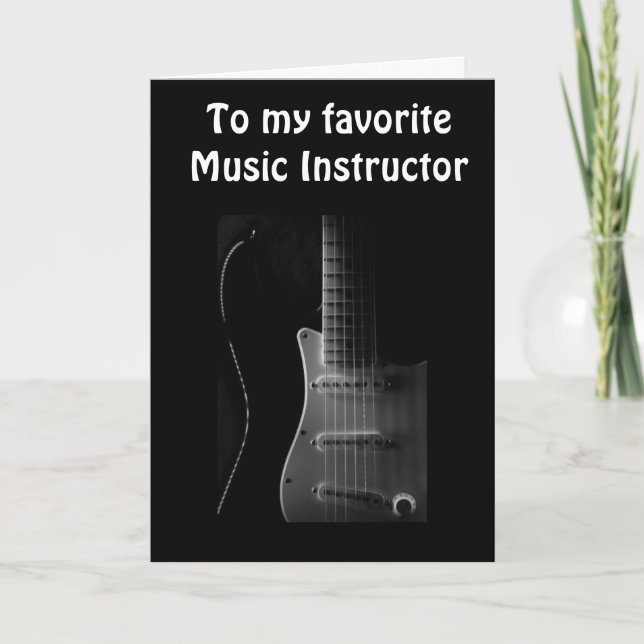 THANK YOU TO "MY FAVORITE MUSIC INSTRUCTOR" (Front)