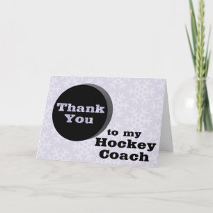 Thank You To My Hockey Coach Card