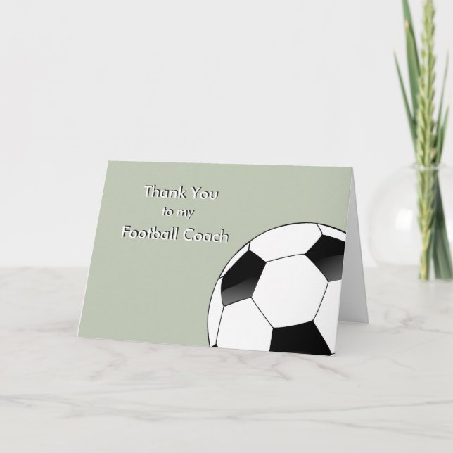 Thank You to my Soccer & Football Coach (Front)