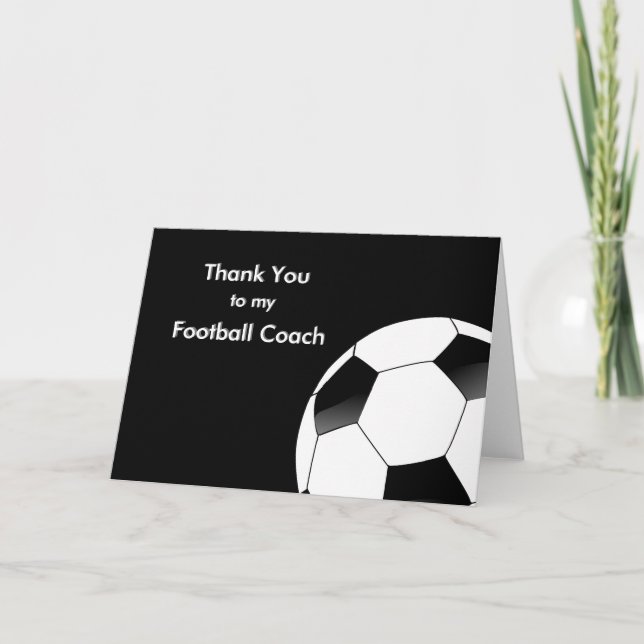 Thank You to my Soccer & Football Coach Card (Front)