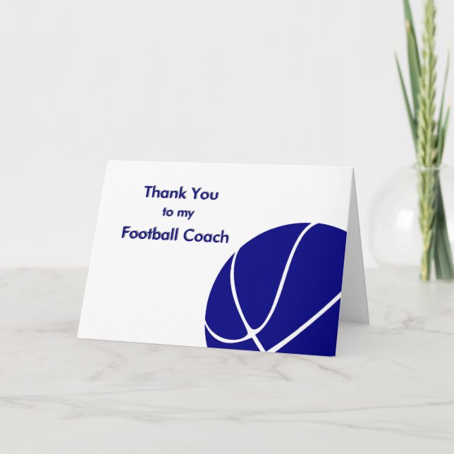 Thank You to my Soccer & Football Coach Card (Front)