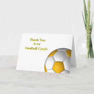 Thank You to my Soccer & Football Coach Card