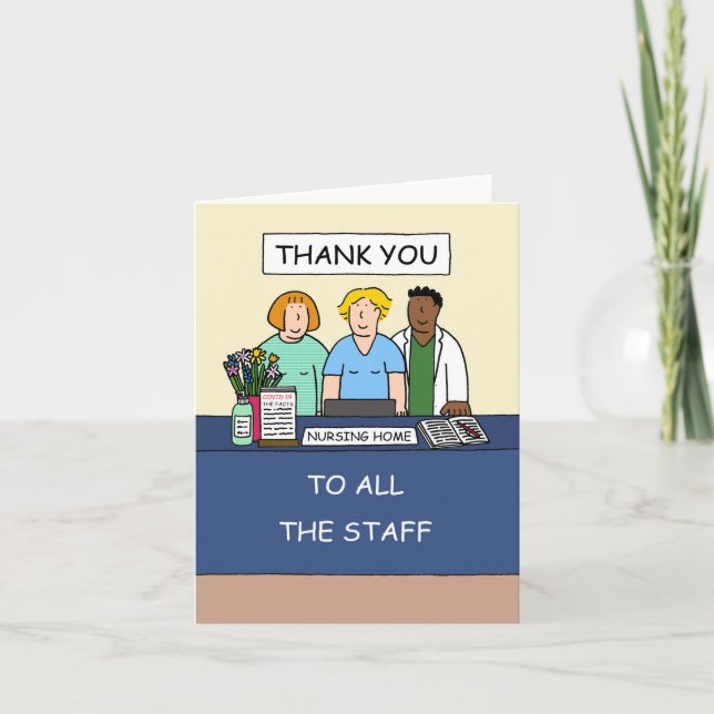 Thank You to Nursing Home Staff Card (Front)