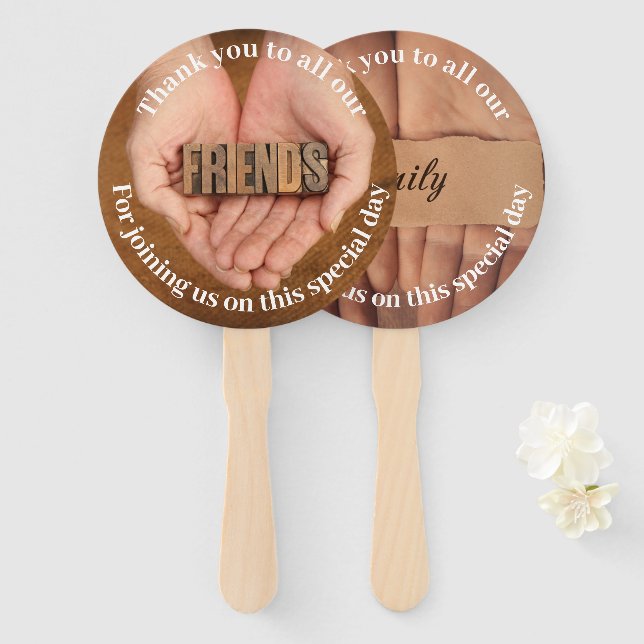 Thank you to our friends and family fan (Front and Back)