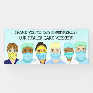 Thank you to our Health Care Workers Superheroes Banner