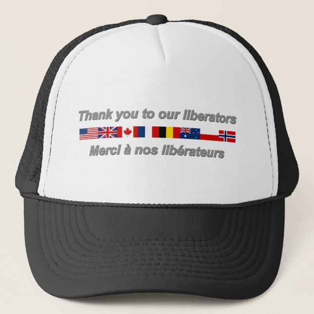 thank_you_to_our_liberators.png trucker hat (Front)