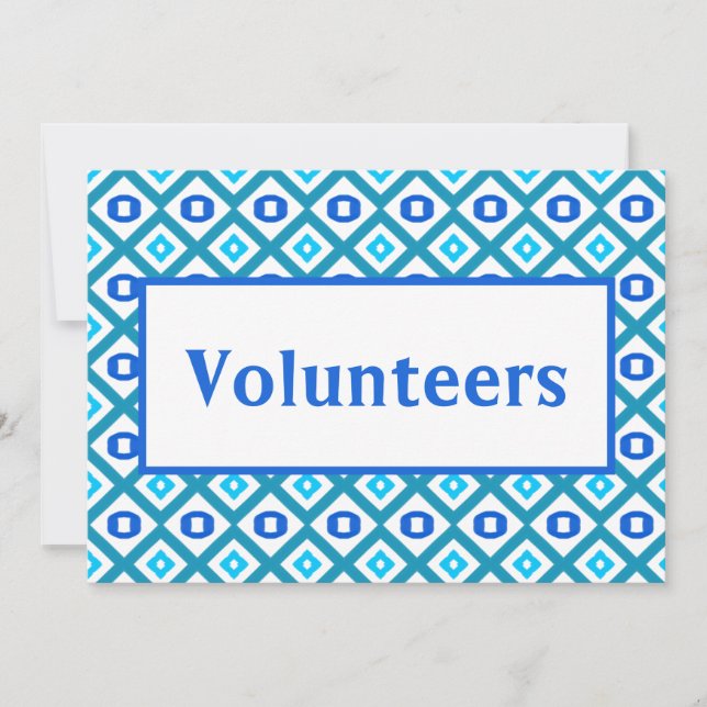 Thank You To Our Volunteers (Front)