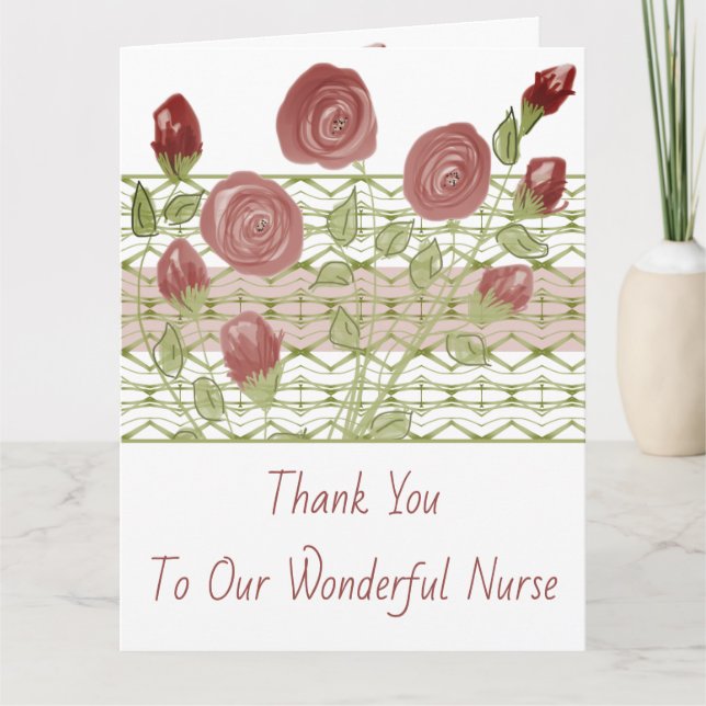 Thank You To Our Wonderful Nurse Card (Front)