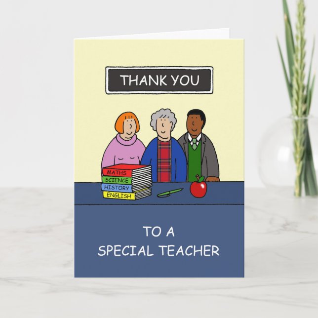 Thank You to Special Teacher Card (Front)