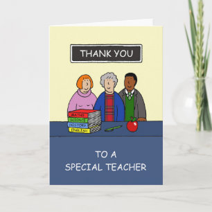 Thank You to Special Teacher Card