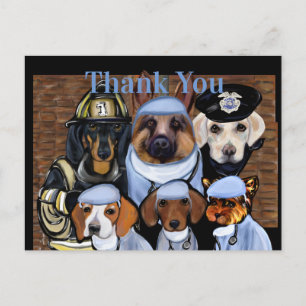 THANK YOU TO THE DOCTORS NURSES&FIRST RESPONDERS HOLIDAY POSTCARD