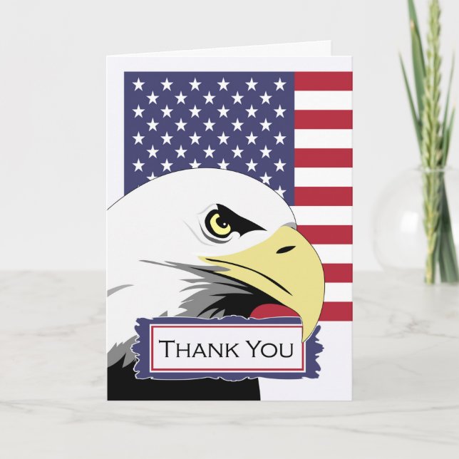 Thank You to Veteran Eagle and U.S.A. Flag (Front)