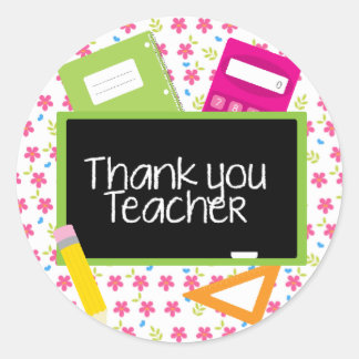 Thank you to your teacher classic round sticker