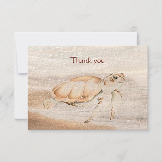 Thank you Totally Awesome Fun Turtle Animal (Front)