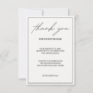 Thank you Traditional Hand Crafted Media Insert