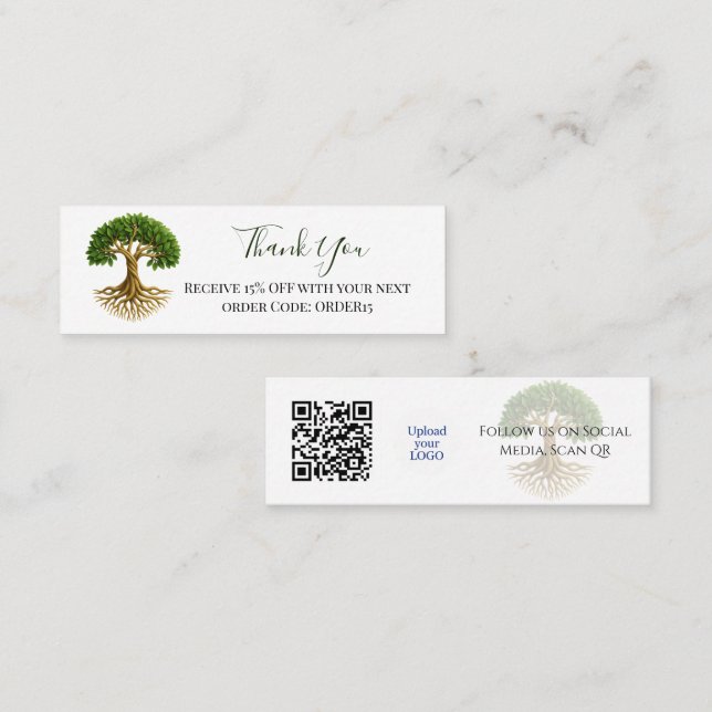 Thank You Tree of Life Discount Code QR Insert  (Front/Back)