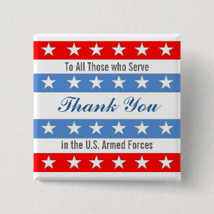 Thank You Troops 15 Cm Square Badge