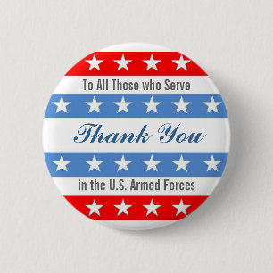 Thank You Troops 6 Cm Round Badge