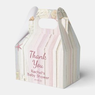 Thank You Tropical Beach Seashell Baby Shower Favour Box