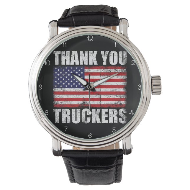 Thank You Truckers American Flag Watch (Front)