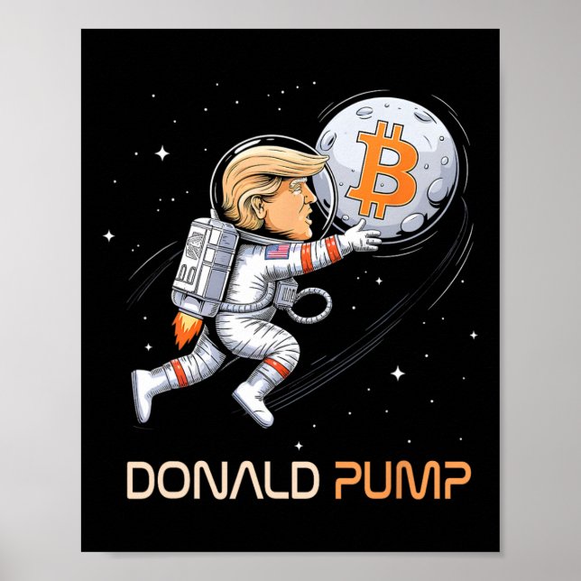 Thank You Trump Bitcoin Donald Pump Crypto Bull Pr Poster (Front)