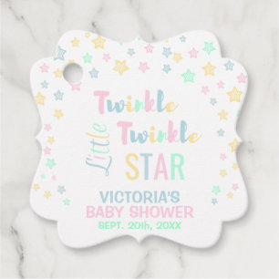 Thank You Twinkle Twinkle Little Star Baby Shower Favour Tags