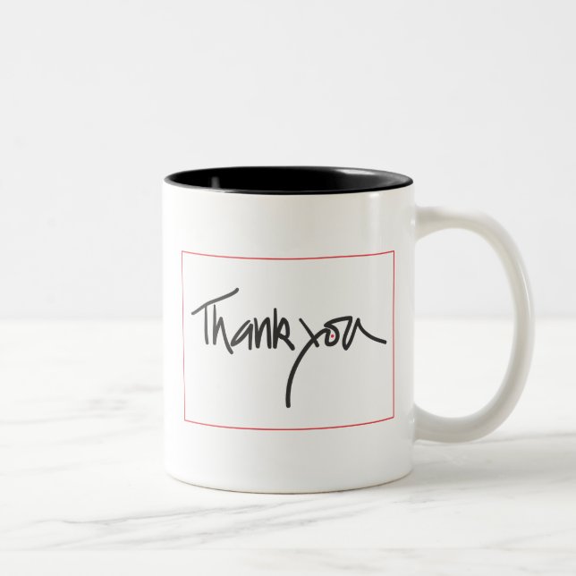Thank you Two-Tone coffee mug (Right)