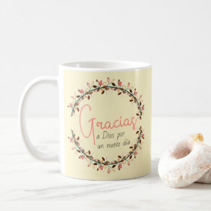 Thank You Typography Leaf Wreath Template Coffee Mug