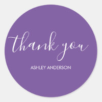 Thank You Typography Plain Purple Classic