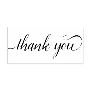 Thank You Typography Simple Stylish Rubber Stamp