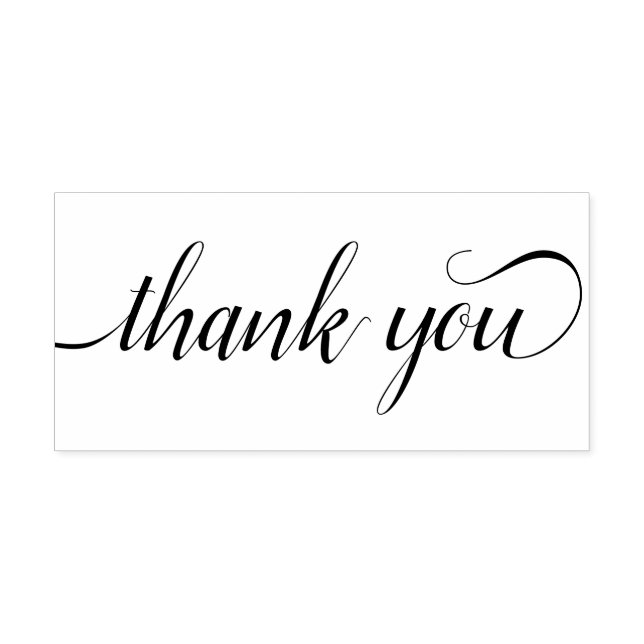Thank You Typography Simple Stylish Rubber Stamp (Imprint)