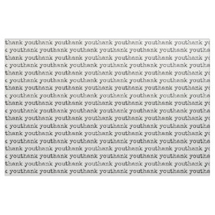 Thank you Typography Text Fabric