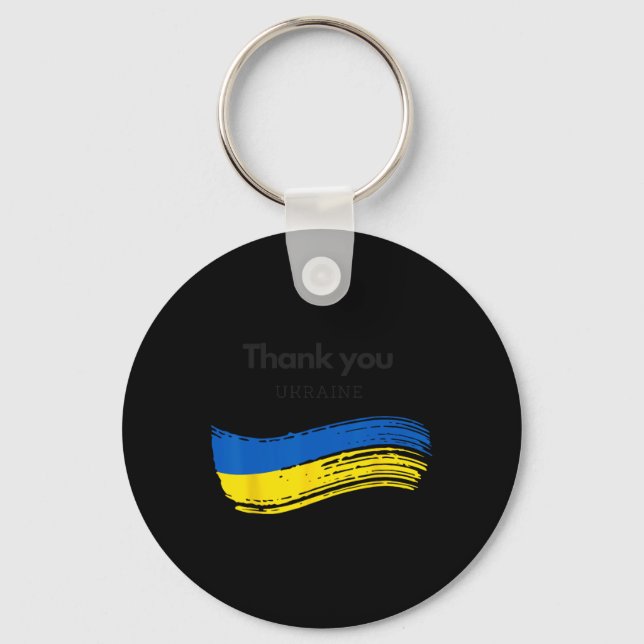 Thank You Ukraine  Key Ring (Front)