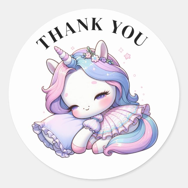 Thank you Unicorn Stickers (Front)
